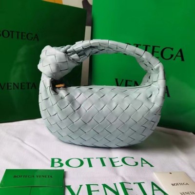 Bottega Veneta BV Jodie Mini Bag In Teal Washed Intrecciato Lambskin IAMBS240222