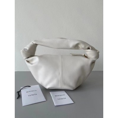 Bottega Veneta Double Knot Bag In White Calfskin IAMBS240270