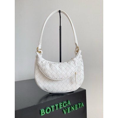 Bottega Veneta Gemelli Small Bag in White Intrecciato Lambskin IAMBS240202