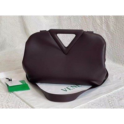 Bottega Veneta Medium Point Top Handle Bag In Grape Leather IAMBS240417