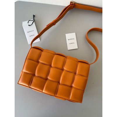 Bottega Veneta Padded Cassette Bag In Orange Lambskin IAMBS240356
