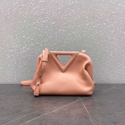 Bottega Veneta Small Point Top Handle Bag In Peachy Leather IAMBS240424