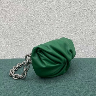 Bottega Veneta The Belt Chain Pouch In Green Nappa Leather IAMBS240399