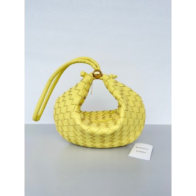 Bottega Veneta Turn Bag In Yellow Intrecciato Lambskin IAMBS240431