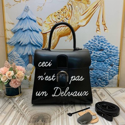 Delvaux Brillant L'Humour MM Bag in Black Box Calf Leather IAMBS240440