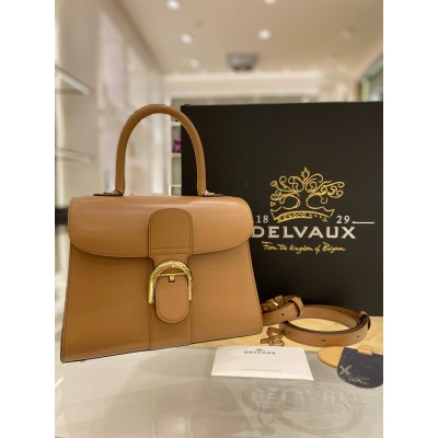 Delvaux Brillant PM Bag in Tender Beige Box Calf Leather IAMBS240448