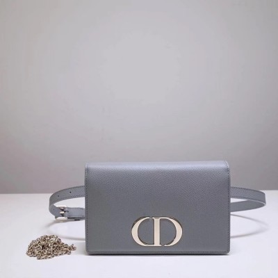 Dior 30 Montaigne 2 In 1 Belt Bag In Grey Calfskin IAMBS240492