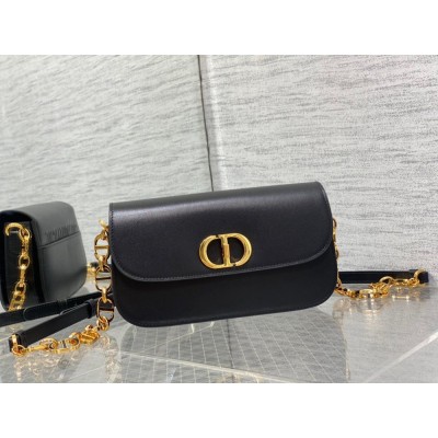 Dior 30 Montaigne Avenue Bag In Black Box Calfskin IAMBS240450