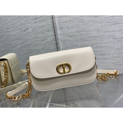 Dior 30 Montaigne Avenue Bag In White Box Calfskin IAMBS240454