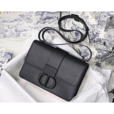 Dior 30 Montaigne Bag In Black Ultra Matte Grained Calfskin IAMBS240455