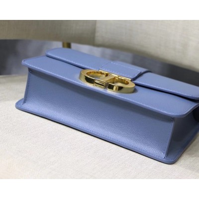 Dior 30 Montaigne Bag In Denim Blue Grained Calfskin IAMBS240460