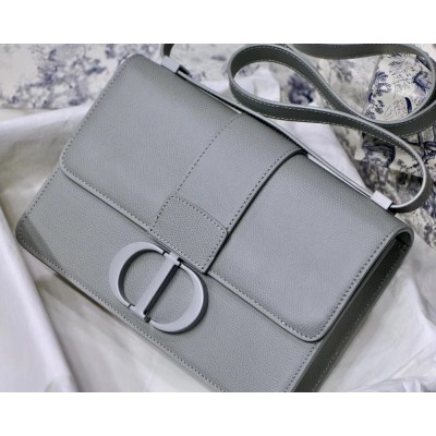 Dior 30 Montaigne Bag In Grey Ultra Matte Grained Calfskin IAMBS240462