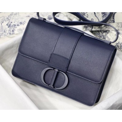 Dior 30 Montaigne Bag In Indigo Blue Matte Grained Calfskin IAMBS240463
