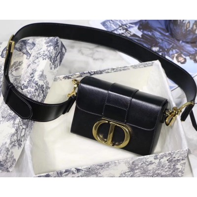 Dior 30 Montaigne Box Bag In Black Lambskin IAMBS240465
