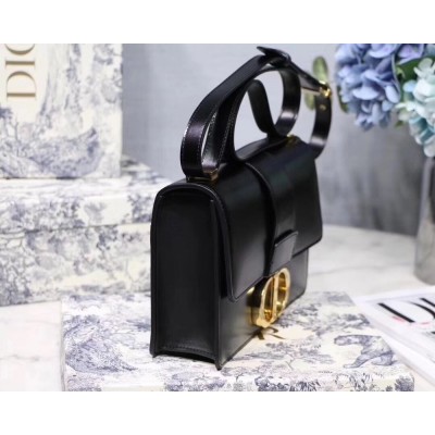 Dior 30 Montaigne Shoulder Bag In Black Calfskin IAMBS241212