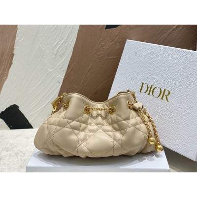 Dior Ammi Small Bag in Sand Pink Macrocannage Lambskin IAMBS240485