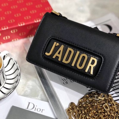 Dior Black Mini J'Adior Calfskin Flap Bag IAMBS240800