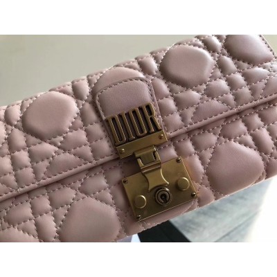 Dior DiorAddict Continental Wallet In Pink Lambskin IAMBS241272