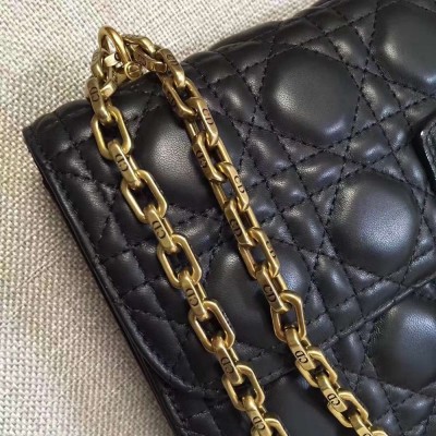 Dior Dioraddict Flap Bag In Black Lambskin IAMBS240802