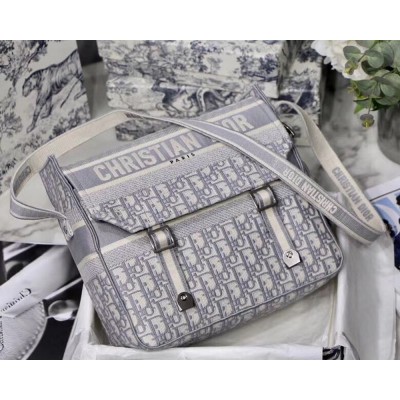 Dior Diorcamp Messenger Bag In Grey Oblique Canvas IAMBS241071