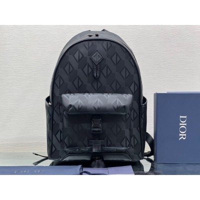 Dior Explorer Backpack In Black CD Diamond Mirage Ski Capsule Nylon IAMBS240488