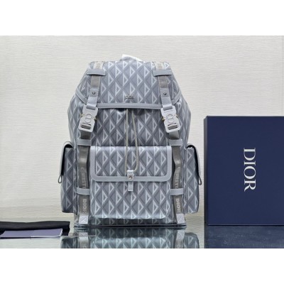 Dior Hit the Road Backpack In Gray CD Diamond Canvas IAMBS240490