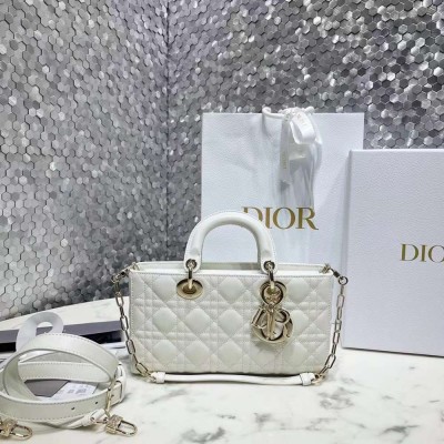 Dior Lady D-Joy Bag In White Cannage Lambskin IAMBS240980