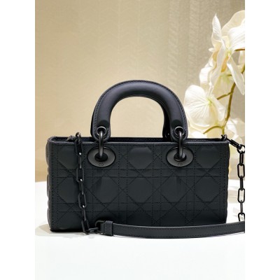 Dior Lady D-Joy Medium Bag in Black Ultramatte Calfskin IAMBS240983