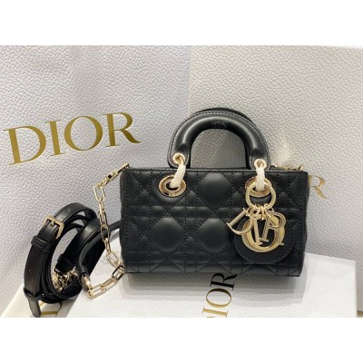 Dior Lady D-Joy Micro Bag In Black Cannage Lambskin IAMBS240989