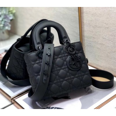 Dior Lady Dior My ABCDior Bag In Black Ultra Matte Calfskin IAMBS240850