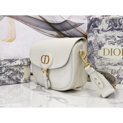 Dior Large Bobby Bag In White Calfskin IAMBS240527