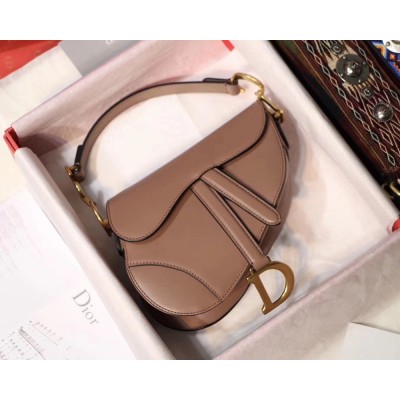 Dior Mini Saddle Bag In Nude Calfskin IAMBS241097