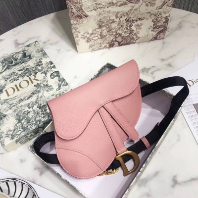 Dior Saddle Belt Bag In Powder Grained Calfskin IAMBS240506