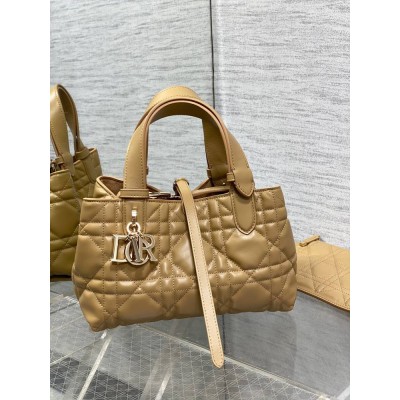 Dior Toujours Small Bag in Tan Macrocannage Calfskin IAMBS241259