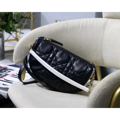 Dior Vibe Small Hobo Bag In Black Cannage Lambskin IAMBS240840
