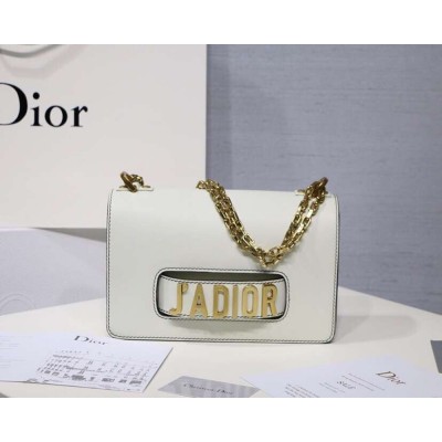 Dior White J'Adior Calfskin Flap Bag IAMBS240818