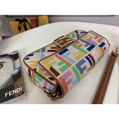 Fendi Baguette Medium Bag In Multicolour Canvas IAMBS241317