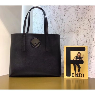 Fendi Black Leather Logo Shopper Bag IAMBS241588