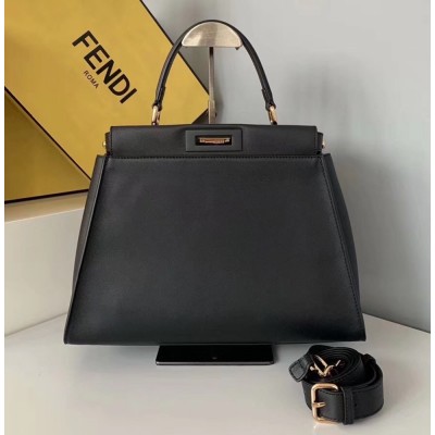 Fendi Black Peekaboo Medium Bag With Bag Bugs Eyes IAMBS241531