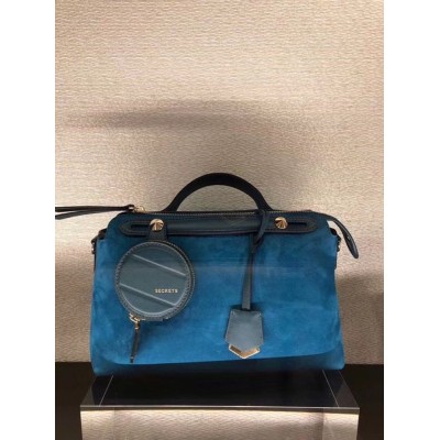 Fendi By The Way Medium Bag In Blue Suede IAMBS241371