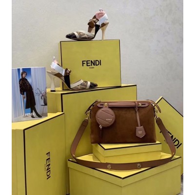 Fendi By The Way Medium Bag In Brown Suede IAMBS241372