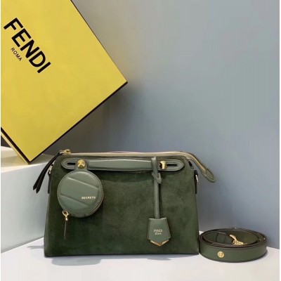 Fendi By The Way Medium Bag In Green Suede IAMBS241376
