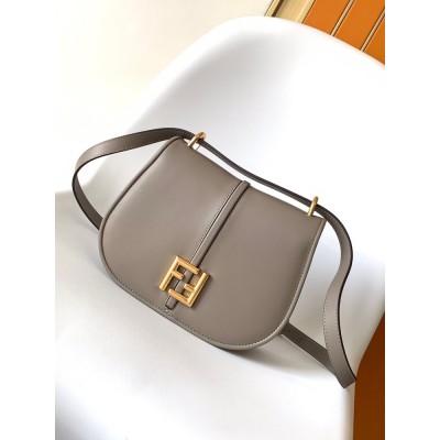 Fendi C'mon Medium Bag in Grey Calfskin IAMBS241383