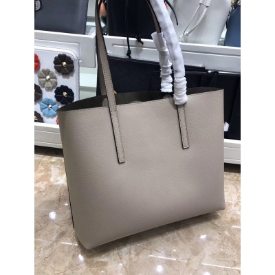 Fendi Grey Leather Logo Shopper Bag IAMBS241592