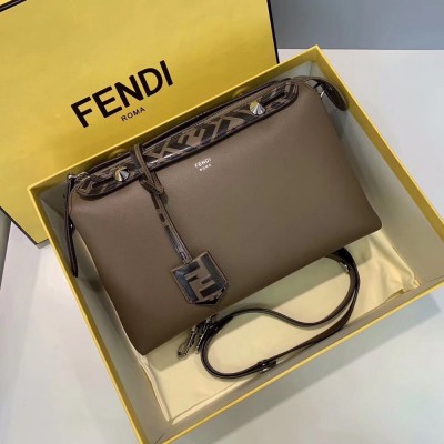 Fendi Khaki By The Way Medium Bag With FF Handles IAMBS241380