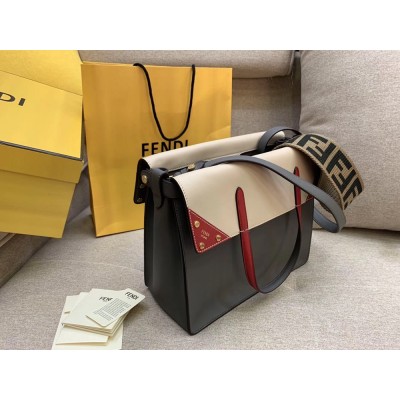 Fendi Large Flip Tote Bag In Grey Calfskin IAMBS241630