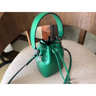 Fendi Mon Tresor Mini Bucket Bag In Green Calfskin IAMBS241648