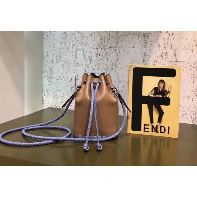 Fendi Mon Tresor Mini Bucket Braided Bag In Brown Calfskin IAMBS241655