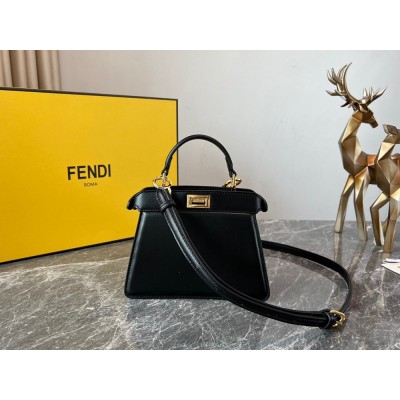 Fendi Peekaboo ISeeU Petite Bag In Black Nappa Leather IAMBS241447
