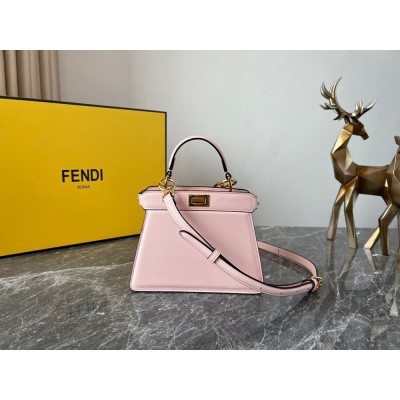 Fendi Peekaboo ISeeU Petite Bag In Pink Nappa Leather IAMBS241448